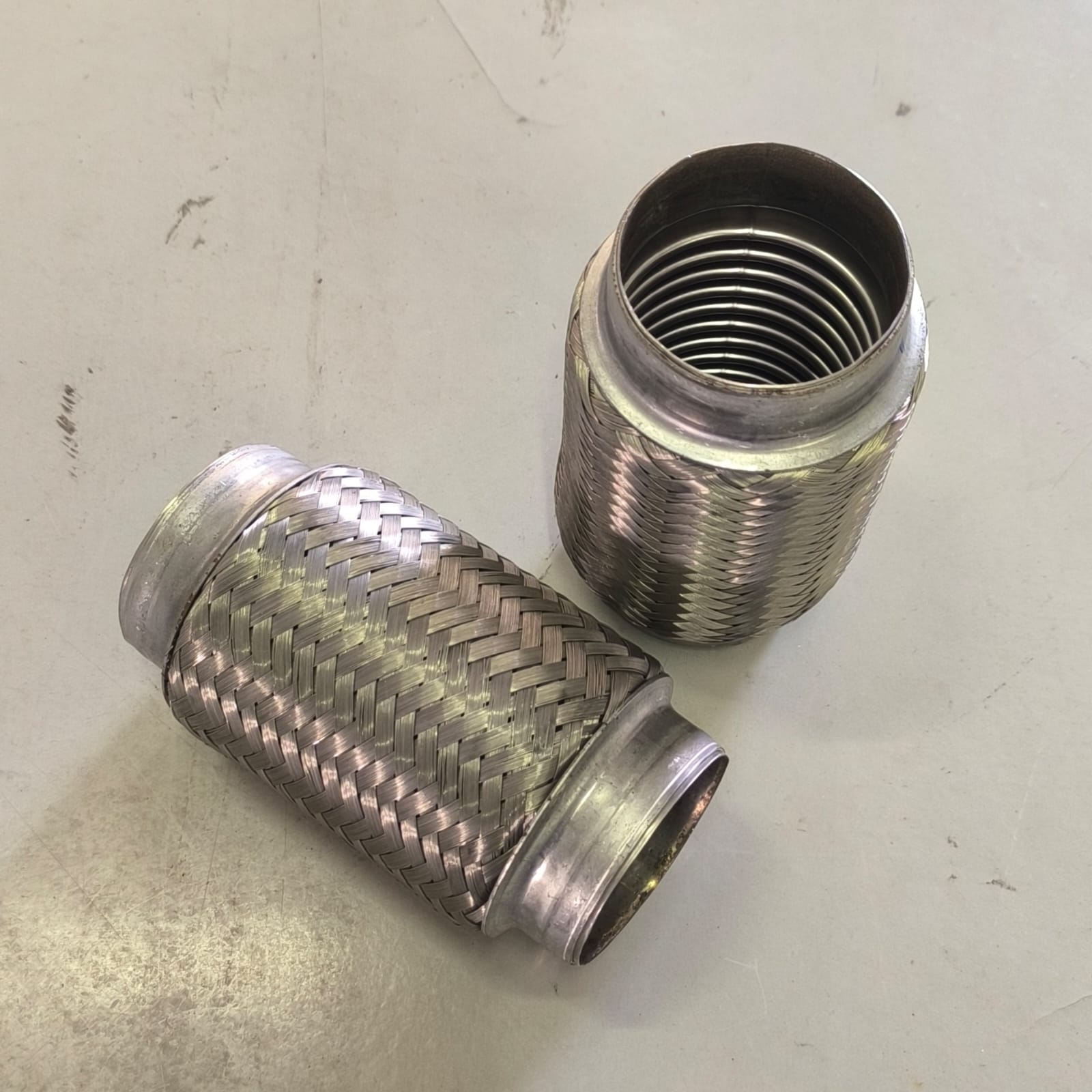 Par de Juntas Flexíveis de Escapamento Inox 2 1/2 Polegadas