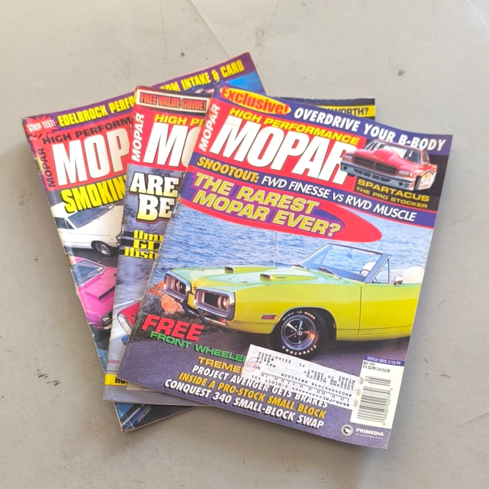 Revistas High Performance Mopar (3 edições, 1997 e 1999)